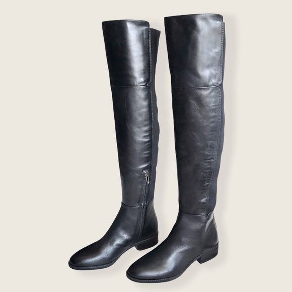 Sam Edelman Pam Leather Suede Over the Knee Boots - Picture 4 of 15